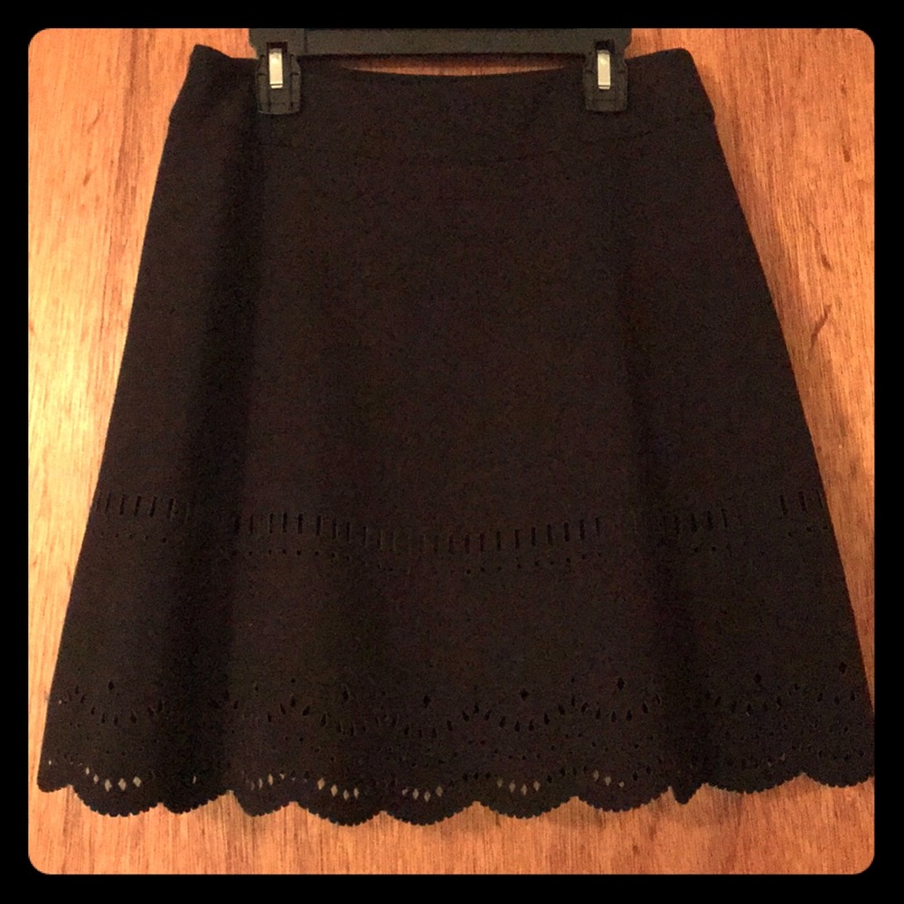 Black A-Line LOFT Skirt